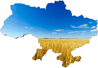 Karte Ukraine Europa Fahnen 