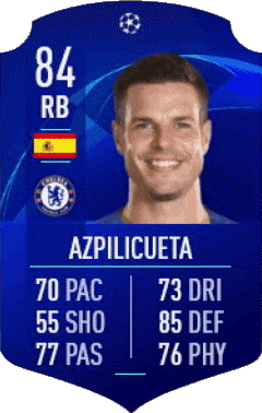 César Azpilicueta Espagne F I F A - Joueurs Cartes Jeux Vidéo Multi Média 
