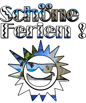 04 Transparent Background Schöne Ferien German Messages 