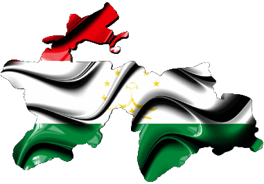 Carta Geografica Tajikistan Asia Bandiere 