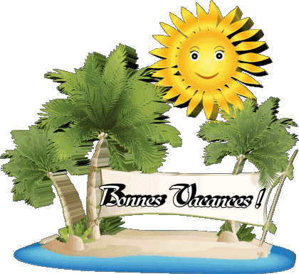 21 Fondo transparente Bonnes Vacances Francés Mensajes 