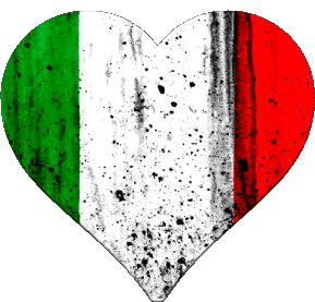 Cuore Nazionale Italia Europa Bandiere 
