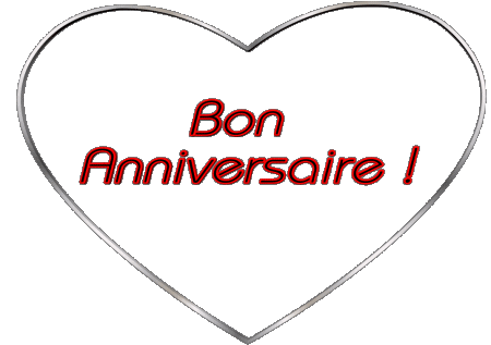 001 Coeur Bon Anniversaire Francés Mensajes 