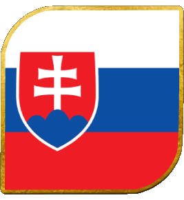 Quadrato Slovacchia Europa Bandiere 