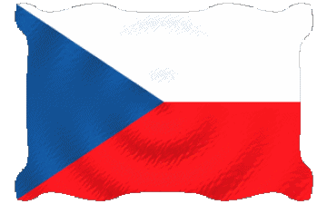 Waving Czech Republic Europe Flags 