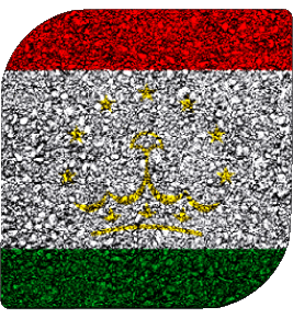 Quadrato Tajikistan Asia Bandiere 