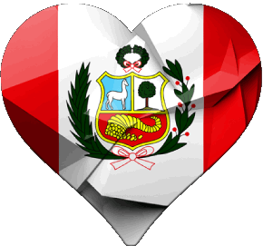 Corazón Perú América Banderas 