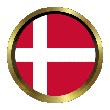 Round - Rings Denmark Europe Flags 