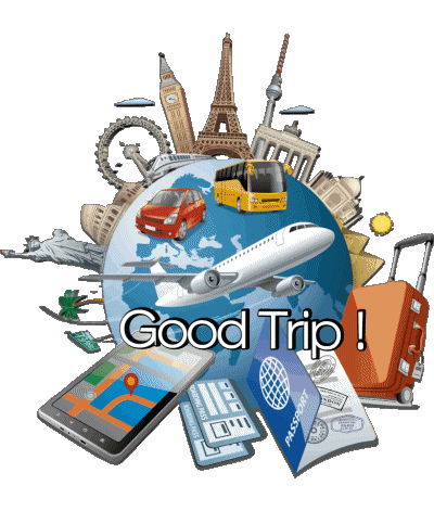 02 Transparent Background Good Trip English Messages 