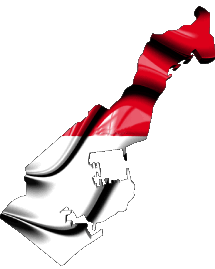 Carte Monaco Europe Drapeaux 