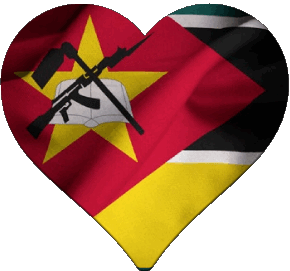 Heart Mozambique Africa Flags 
