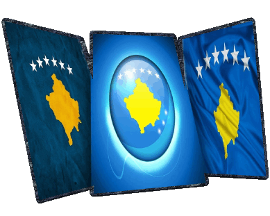 Forme Kosovo Europe Drapeaux 