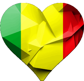 Cuore Mali Africa Bandiere 