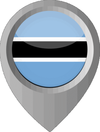 Epingle de Localisation Botswana Afrique Drapeaux 