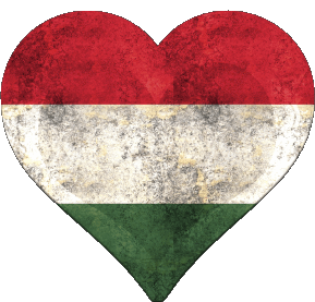 Coeur Hongrie Europe Drapeaux 