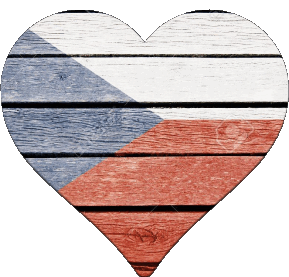 Corazón República Checa Europa Banderas 