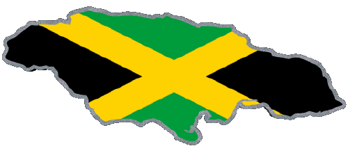 Mapa Jamaica América Banderas 