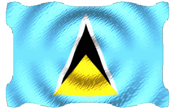 Ondulation Sainte Lucie Amériques Drapeaux 