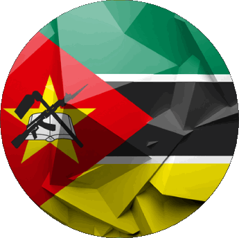 Rond Mozambique Afrique Drapeaux 