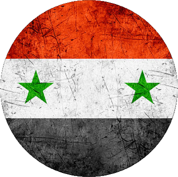 Round Syria Asia Flags 