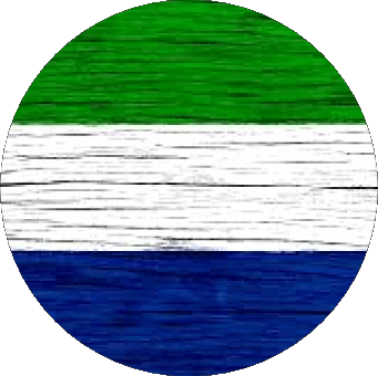 Round Sierra Leone Africa Flags 