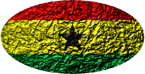 Oval Ghana África Banderas 