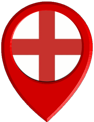 Epingle de Localisation Angleterre Europe Drapeaux 