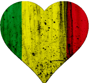 Cuore Mali Africa Bandiere 