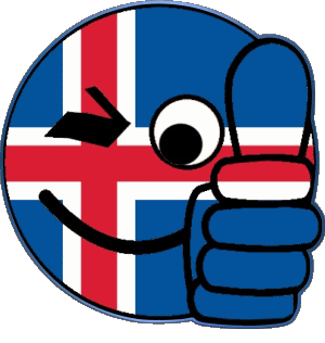 Smiley - OK Iceland Europe Flags 