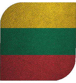 Quadrato Lituania Europa Bandiere 