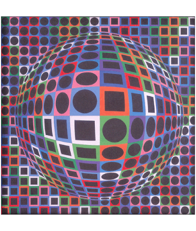 Victor Vasarely Künstler Maler Humor -  Fun 