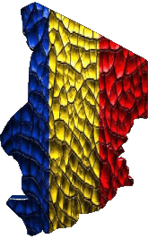 Map Chad Africa Flags 