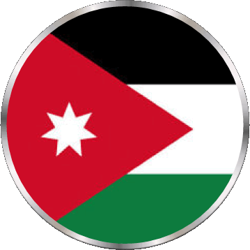 Round Jordan Asia Flags 