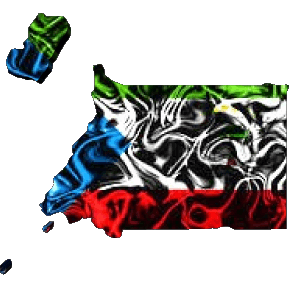 Map Equatorial Guinea Africa Flags 