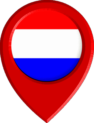 Epingle de Localisation Pays-Bas Europe Drapeaux 