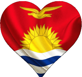 Coeur Kiribati Océanie Drapeaux 