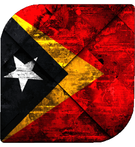Square East Timor Asia Flags 