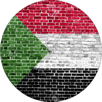 Rond Soudan Afrique Drapeaux 