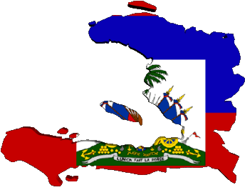 Carta Geografica Haiti America Bandiere 