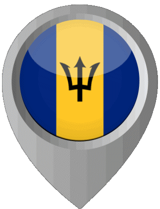 Standort-Pin Barbados Amerika Fahnen 