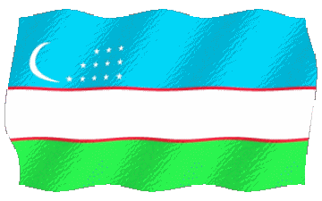 Ondulation Ouzbékistan Asie Drapeaux 