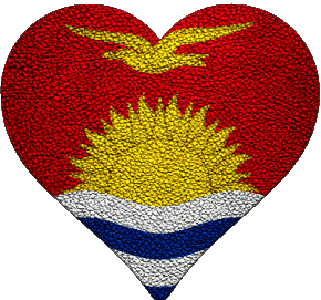 Heart Kiribati Oceania Flags 