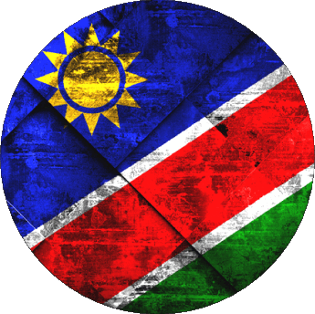 Round Namibia Africa Flags 