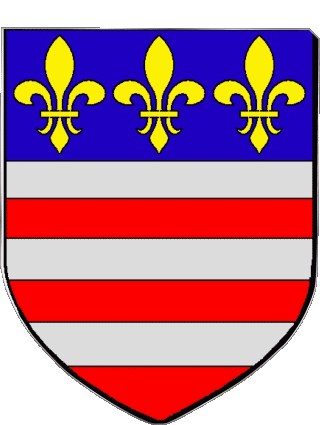 Blasón-Blasón UZES 30 Departamentos - Ciudades Francia Banderas 