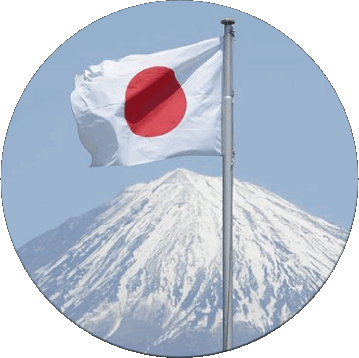Rond Japon Asie Drapeaux 