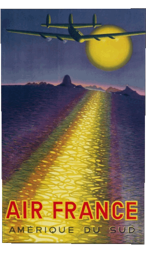 Air France Affiches Rétro - Marques Humour - Fun 
