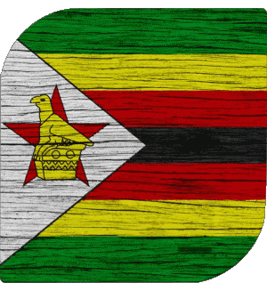 Carré Zimbabwe Afrique Drapeaux 