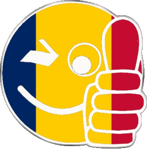 Smiley - OK Tchad Afrique Drapeaux 