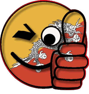 Smiley - OK Bután Asia Banderas 