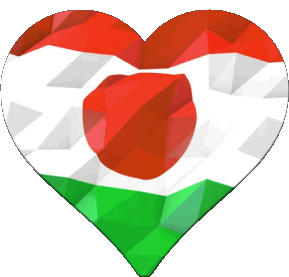 Corazón Niger África Banderas 